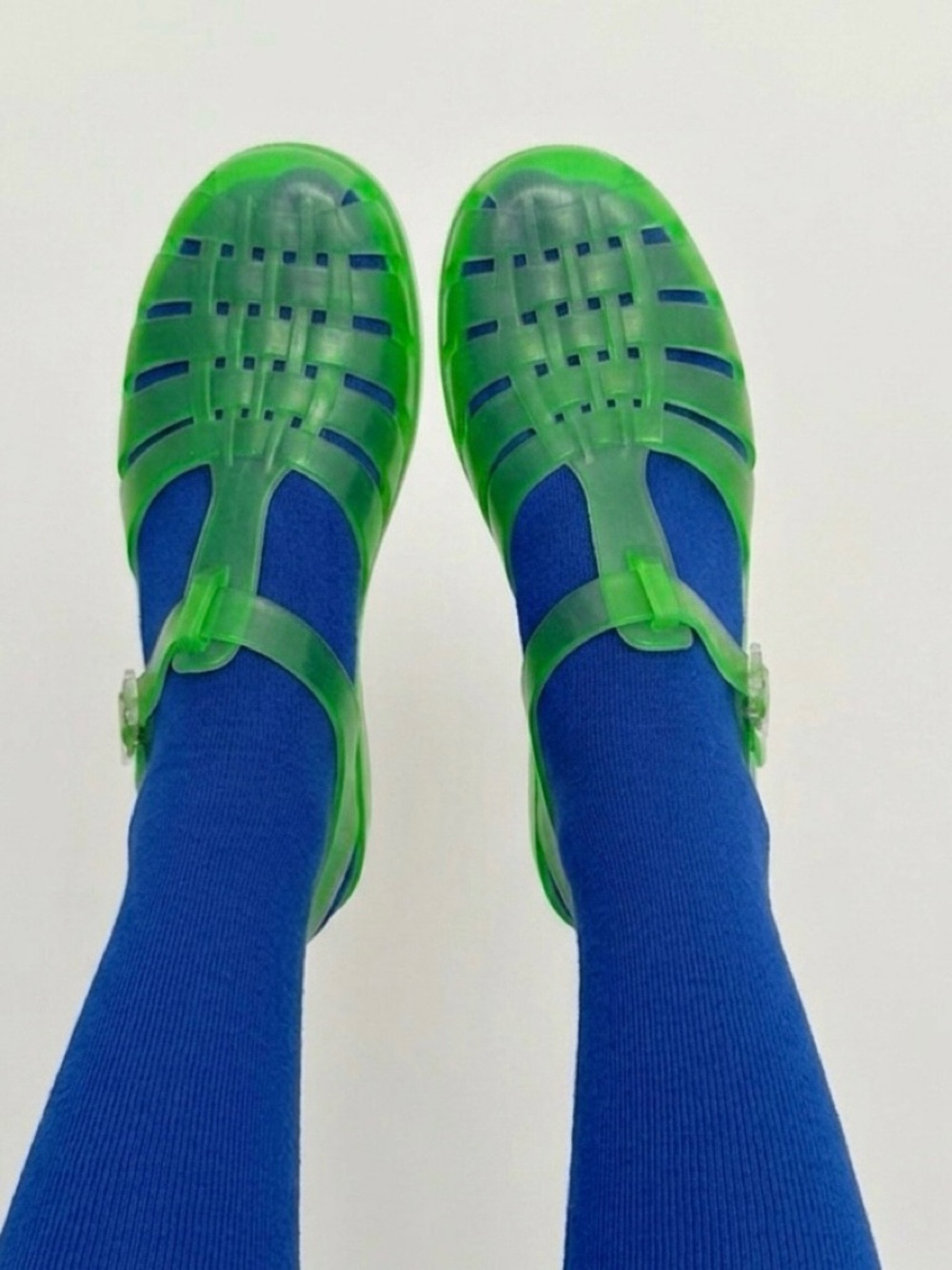 Melissa Possession Jelly Sandals Fisherman Sandals in Clear Green Size7